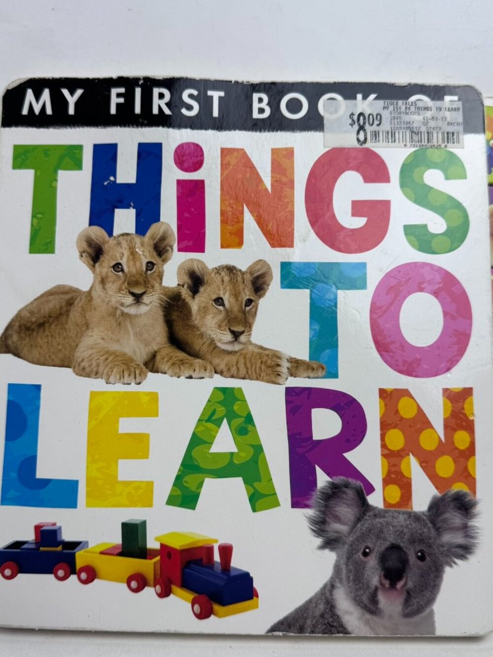 My First Book of Things to Learn Tiger Tales Tabbed Board Book 9781589256354